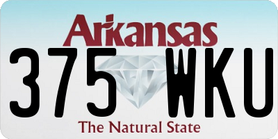 AR license plate 375WKU
