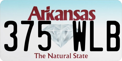 AR license plate 375WLB
