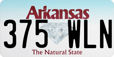 AR license plate 375WLN