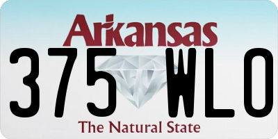 AR license plate 375WLO