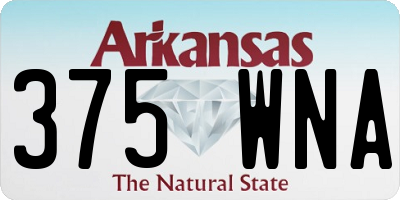AR license plate 375WNA
