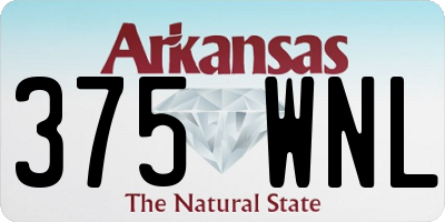 AR license plate 375WNL
