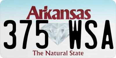 AR license plate 375WSA
