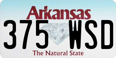 AR license plate 375WSD