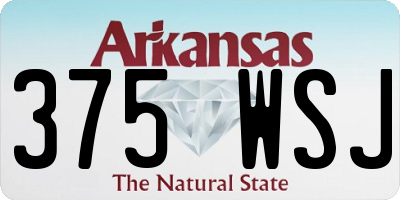 AR license plate 375WSJ