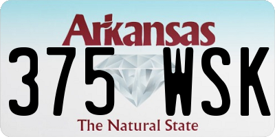 AR license plate 375WSK
