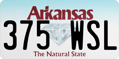 AR license plate 375WSL