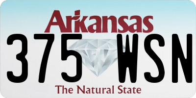 AR license plate 375WSN