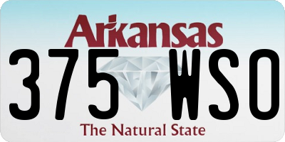 AR license plate 375WSO