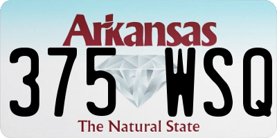 AR license plate 375WSQ