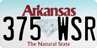 AR license plate 375WSR