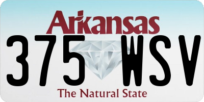 AR license plate 375WSV