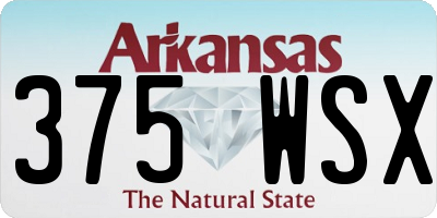 AR license plate 375WSX