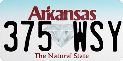 AR license plate 375WSY