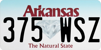 AR license plate 375WSZ