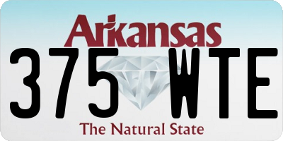 AR license plate 375WTE