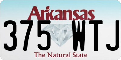 AR license plate 375WTJ