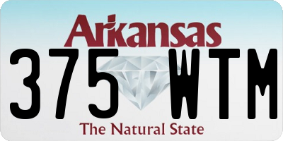 AR license plate 375WTM