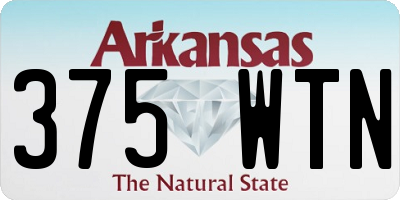 AR license plate 375WTN