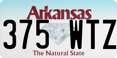 AR license plate 375WTZ