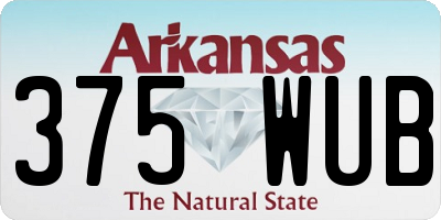 AR license plate 375WUB