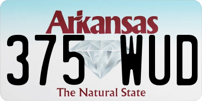 AR license plate 375WUD