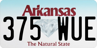 AR license plate 375WUE