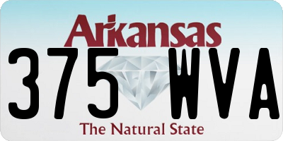 AR license plate 375WVA