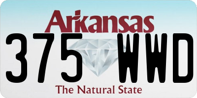 AR license plate 375WWD