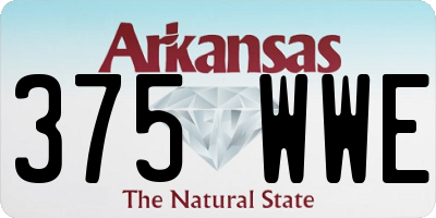 AR license plate 375WWE