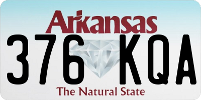 AR license plate 376KQA