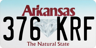 AR license plate 376KRF