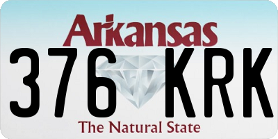 AR license plate 376KRK