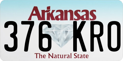 AR license plate 376KRO