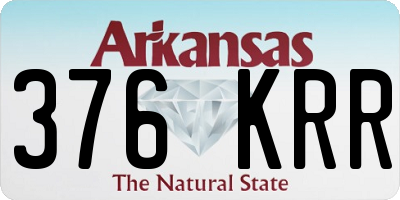 AR license plate 376KRR