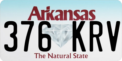 AR license plate 376KRV