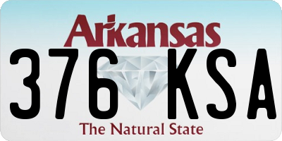 AR license plate 376KSA