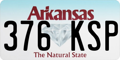 AR license plate 376KSP