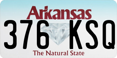 AR license plate 376KSQ