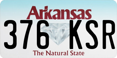 AR license plate 376KSR