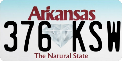 AR license plate 376KSW