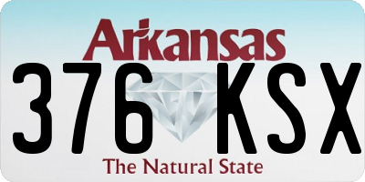 AR license plate 376KSX