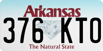 AR license plate 376KTO