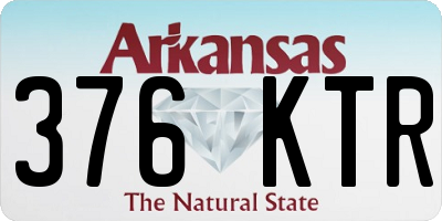 AR license plate 376KTR