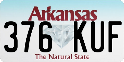 AR license plate 376KUF