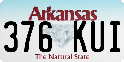 AR license plate 376KUI