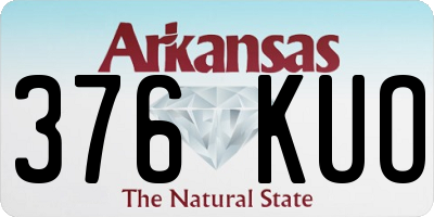 AR license plate 376KUO