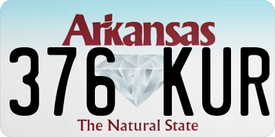 AR license plate 376KUR