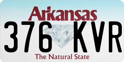 AR license plate 376KVR