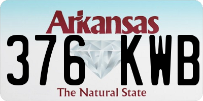 AR license plate 376KWB